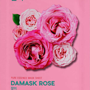 Holika Holika Pure Essence Sheet Damask Rose Sheet Μάσκα Προσώπου για Αναζωογόνηση Με Centella Asiatica , Με Νιασιναμίδη & Πράσινο Τσάι 20ml