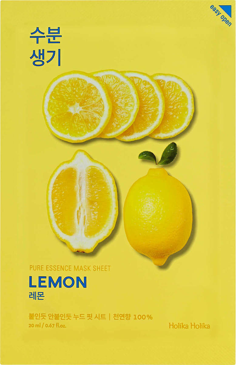 Holika Holika Pure Essence Sheet Lemon Sheet Μάσκα Προσώπου για Αναζωογόνηση 20ml