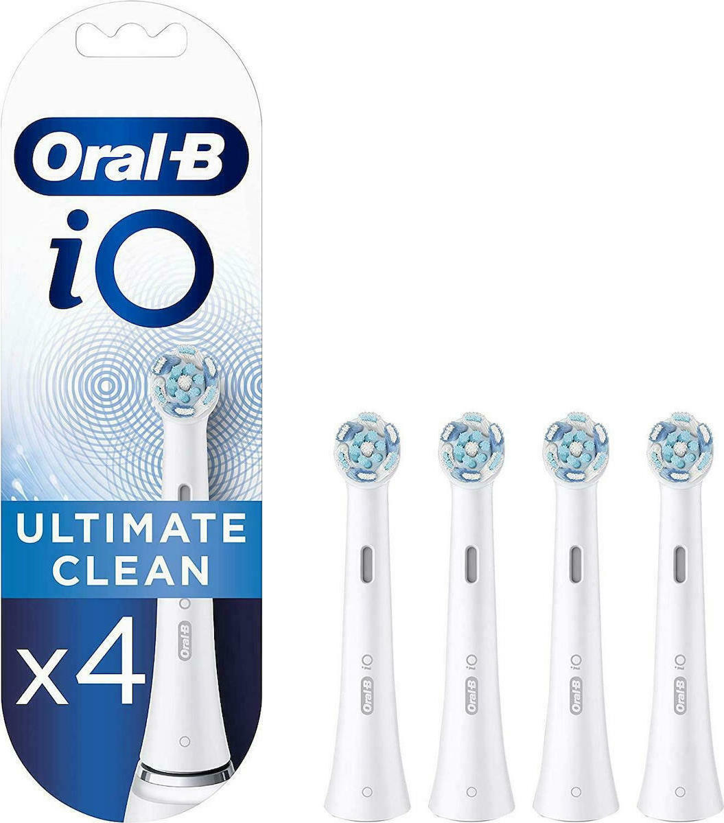 Oral-B iO Ultimate Clean Ανταλλακτικές Κεφαλές για Ηλεκτρική Οδοντόβουρτσα White White 4τμχ