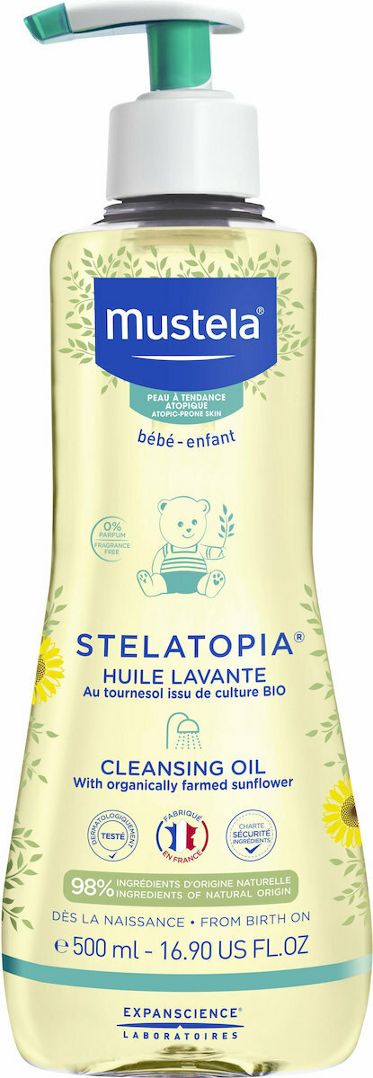 Mustela Λάδι Καθαρισμού για Ατοπικό Δέρμα 500ml με Αντλία