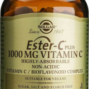 Solgar Ester-C Plus Βιταμίνη για Ενίσχυση του Ανοσοποιητικού, τo Δέρμα & Αντιοξειδωτική δράση 1000mg 90 ταμπλέτες