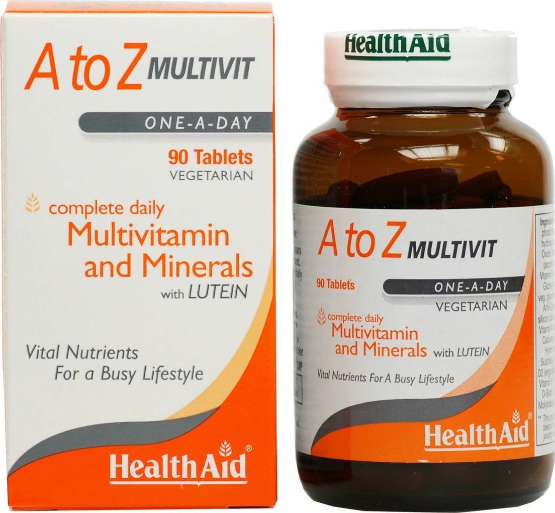 Health Aid A To Z Multivit Πολυβιταμίνη για Ενέργεια 90 ταμπλέτες