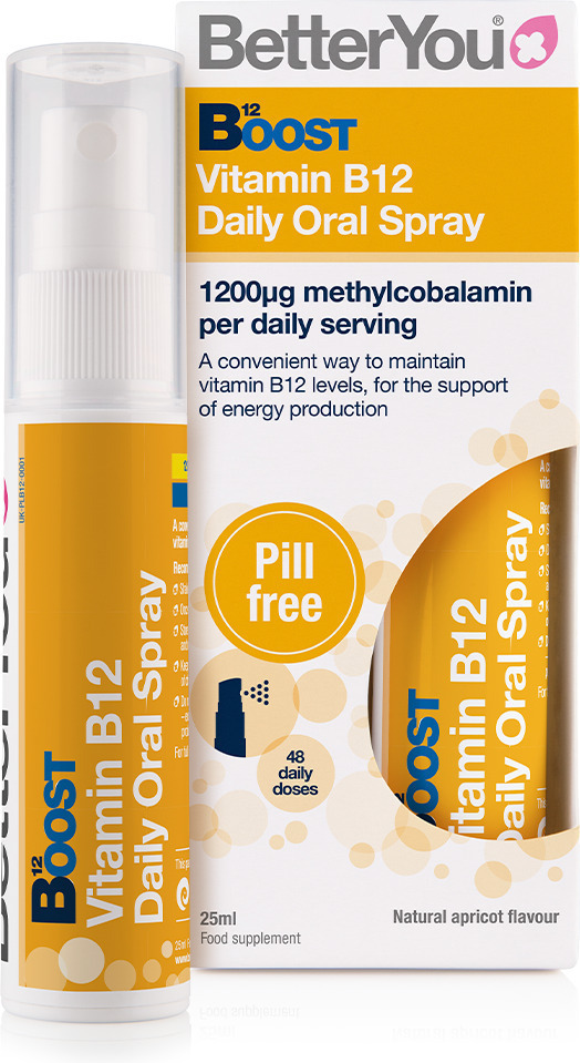 BetterYou B12 Boost Βιταμίνη για την Υγεία του Νευρικού Συστήματος 1200mcg 25ml