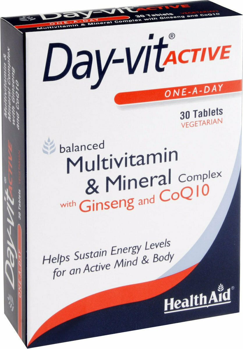 Health Aid Day-Vit Active Πολυβιταμίνη για Ενέργεια 30 x 1 ταμπλέτες