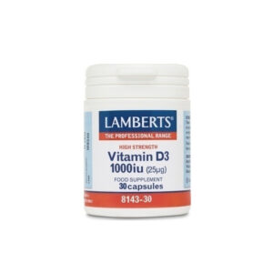 Lamberts Vitamin D3 Βιταμίνη για Ενίσχυση του Ανοσοποιητικού & την Υγεία των Οστών 1000iu 30 κάψουλες