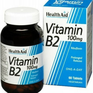 Health Aid B2 Βιταμίνη για την Υγεία του Νευρικού Συστήματος 100mg 60 ταμπλέτες