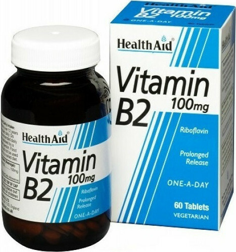 Health Aid B2 Βιταμίνη για την Υγεία του Νευρικού Συστήματος 100mg 60 ταμπλέτες