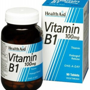 Health Aid Vitamin B1 Βιταμίνη για την Υγεία του Νευρικού Συστήματος 100mg 90 ταμπλέτες