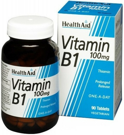 Health Aid Vitamin B1 Βιταμίνη για την Υγεία του Νευρικού Συστήματος 100mg 90 ταμπλέτες