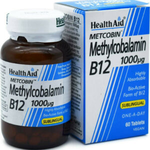 Health Aid Methylcobalamin Metcobin B12 Βιταμίνη για την Υγεία του Νευρικού Συστήματος 1000mcg 60 ταμπλέτες