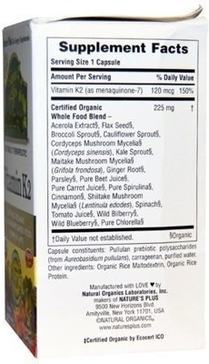 Nature's Plus Βιταμίνη K για την Υγεία των Οστών 60 φυτικές κάψουλες - Image 6