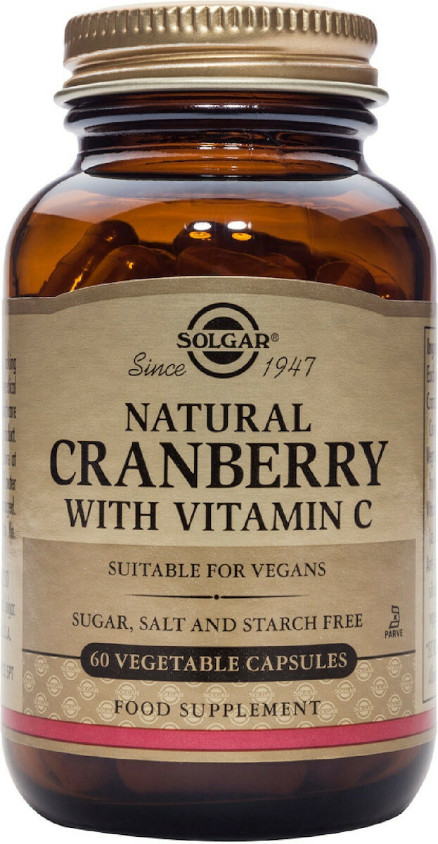 Solgar Natural Cranberry with Vitamin C 60 x 1 φυτικές κάψουλες