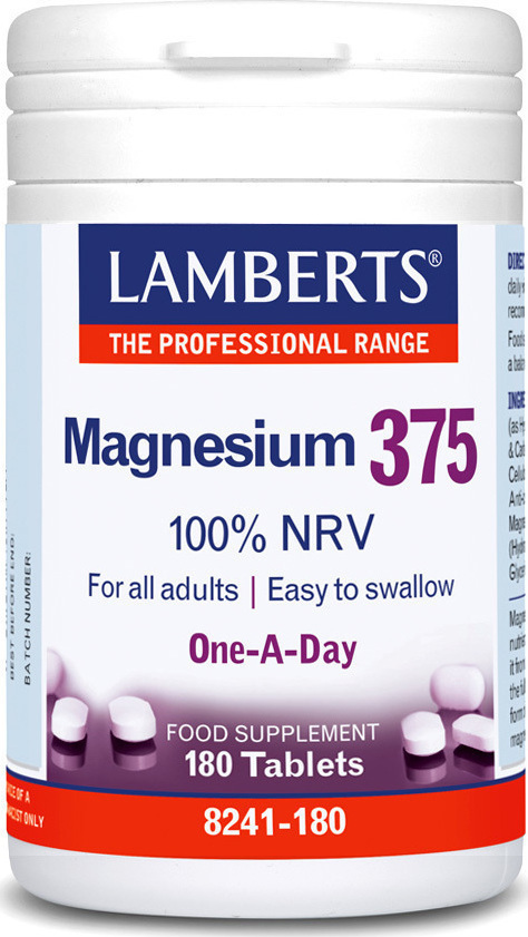 Lamberts Magnesium 375 375mg 180 ταμπλέτες