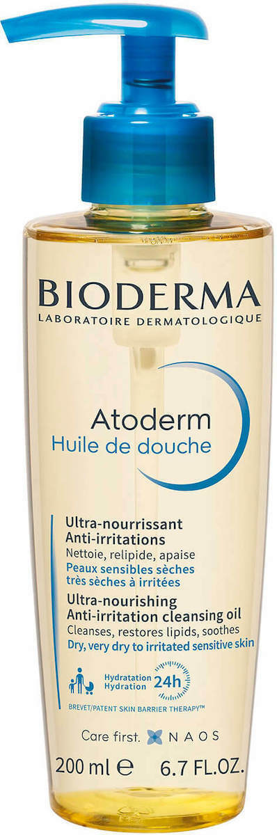 Bioderma Atoderm Ultra-Nourishing Dry Very Dry Skin Λάδι Καθαρισμού για το Σώμα Κατάλληλο για Ατοπική Επιδερμίδα 200ml