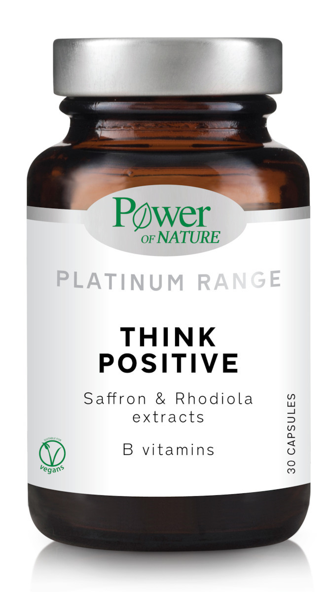 Power Of Nature Platinum Range Think Positive Συμπλήρωμα για το Άγχος 30 κάψουλες