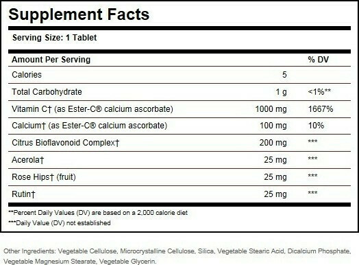 Solgar Ester-C Plus Βιταμίνη για Ενίσχυση του Ανοσοποιητικού, τo Δέρμα & Αντιοξειδωτική δράση 1000mg 90 ταμπλέτες - Image 5