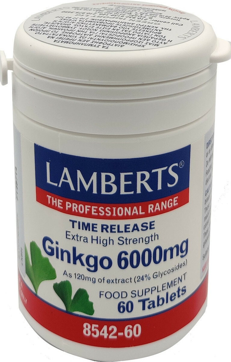 Lamberts Time Release Ginkgo 6000mg 60 ταμπλέτες - Image 2