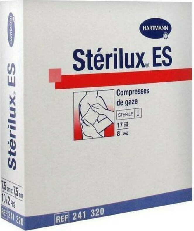 Hartmann Sterilux ES Αποστειρωμένες Γάζες 17 κλωστών, 16πλή 17x30cm 12τμχ