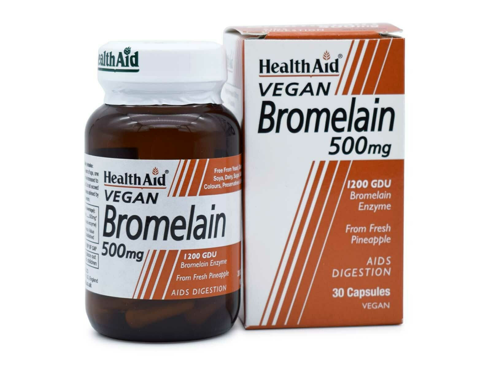 Health Aid Bromelain 500mg 30 φυτικές κάψουλες