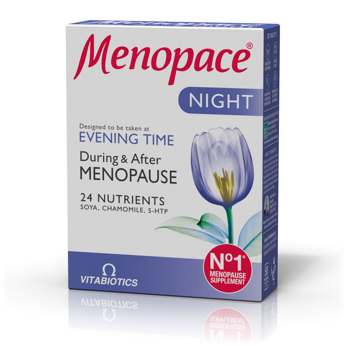Vitabiotics Menopace Night Evening Time Συμπλήρωμα για την Εμμηνόπαυση 30 ταμπλέτες
