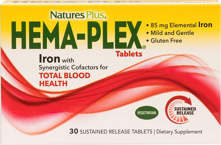 Nature's Plus Hema-Plex Iron with Synergistic Factors Σίδηρος 30 ταμπλέτες