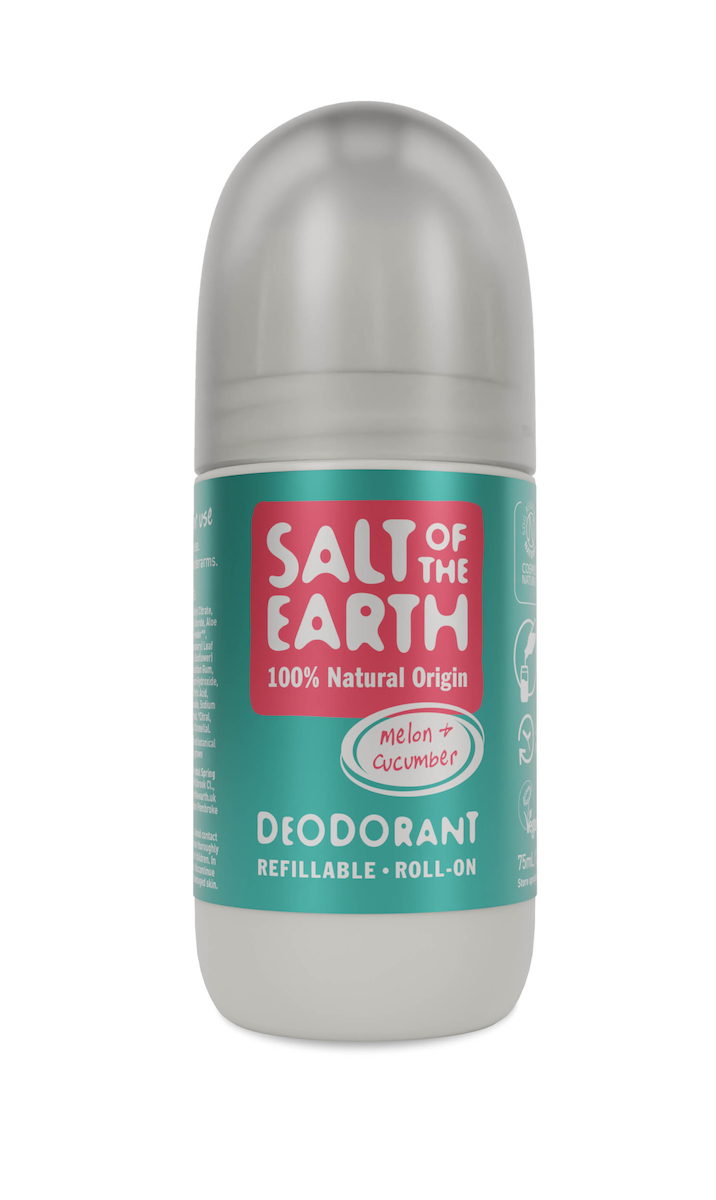 Salt of the Earth Melon & Cucumber Refillable Φυσικό Αποσμητικό σε Roll-On Χωρίς Αλουμίνιο 75ml