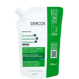 Vichy Dercos Anti Dandruff DS Refill Σαμπουάν κατά της Πιτυρίδας & της Σμηγματορροϊκής Δερματίτιδας για Λιπαρά Μαλλιά 500ml
