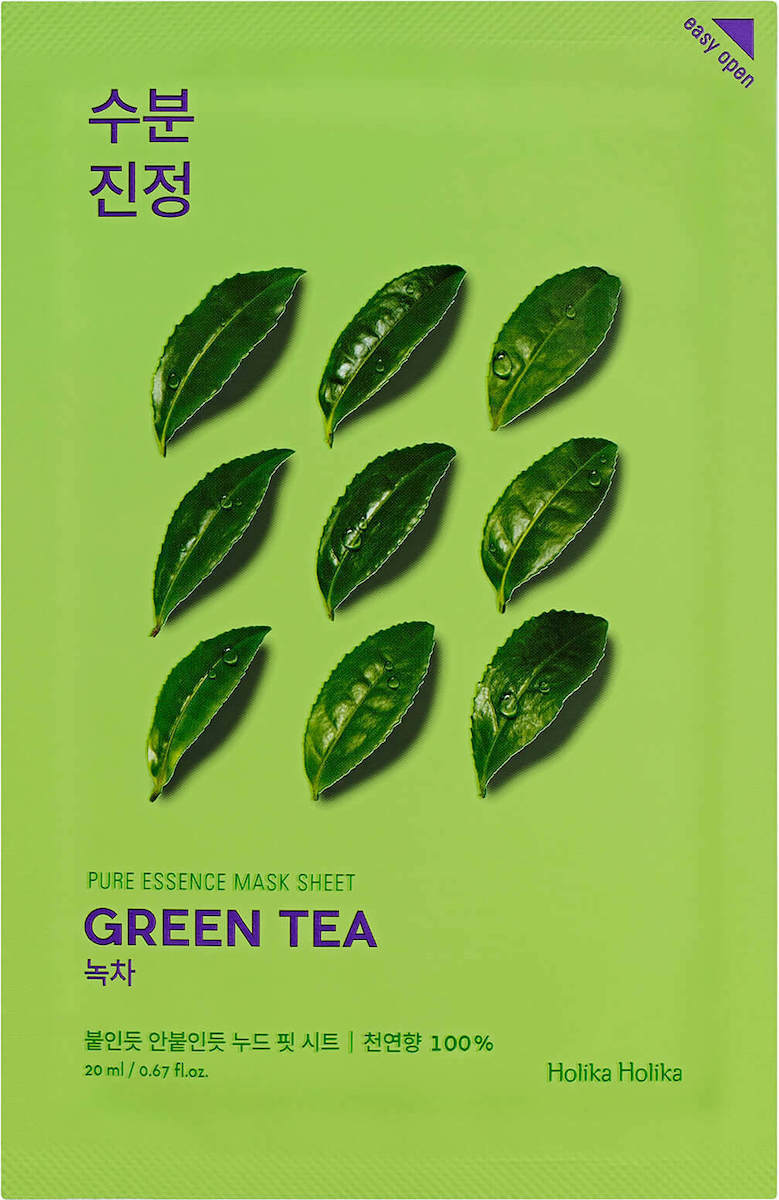 Holika Holika Pure Essence Sheet Sheet Μάσκα Προσώπου για Ενυδάτωση με Πράσινο Τσάι 20ml