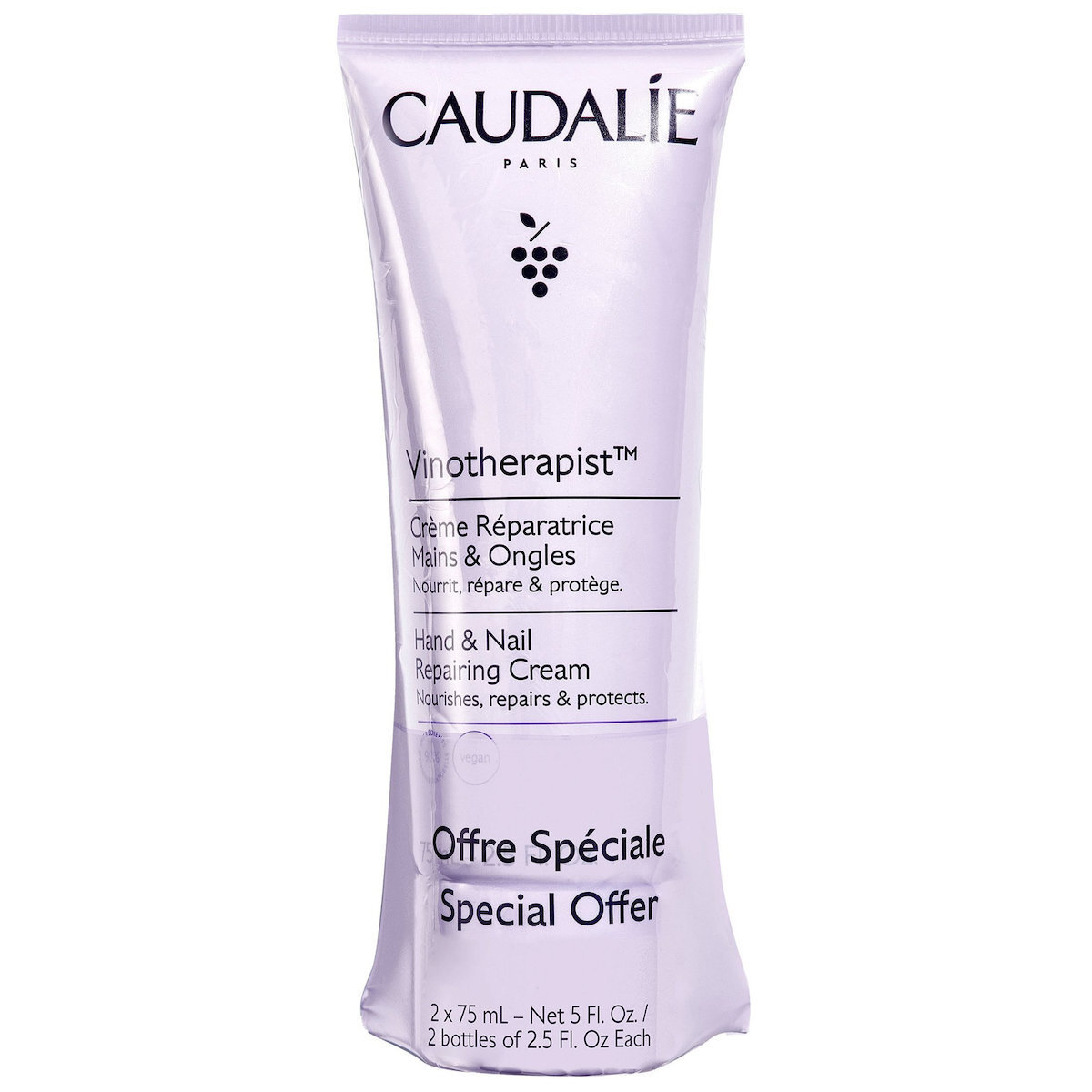 Caudalie Vinotherapist Ενυδατική Κρέμα Χεριών & Νυχιών για Σκασμένα Χέρια 2x75ml