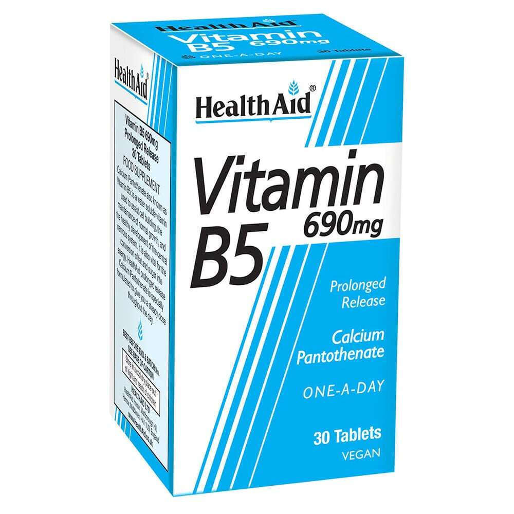 Health Aid Vitamin B5 Βιταμίνη για την Υγεία του Νευρικού Συστήματος 690mg 30 ταμπλέτες