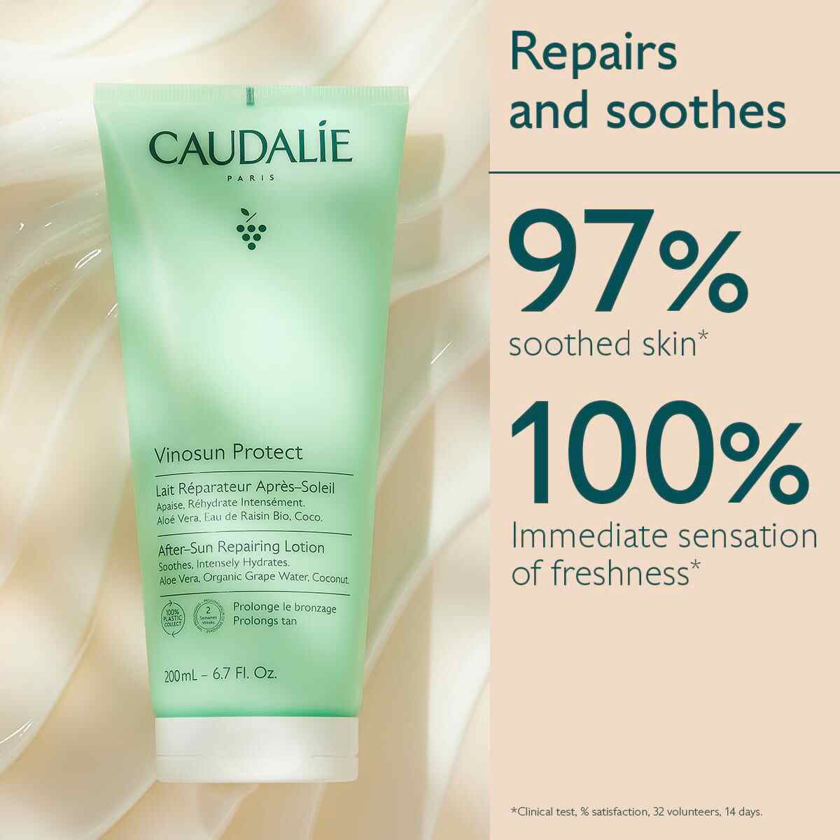 Caudalie Vinosun Protect After Sun Lotion για Πρόσωπο και Σώμα με Aloe Vera 200ml - Image 3