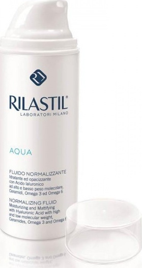 Rilastil Aqua 24ωρη Ενυδατική & Ρυθμιστική Λεπτόρρευστη Κρέμα Προσώπου με Υαλουρονικό Οξύ & Πρεβιοτικά 50ml
