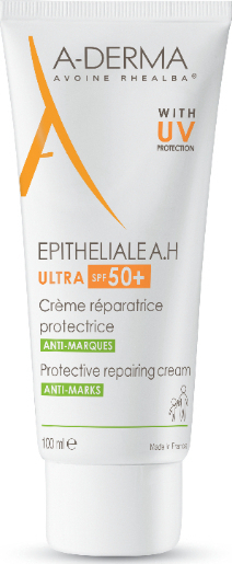 A-Derma Epitheliale A.H. Duo Αναπλαστική Κρέμα Προσώπου Ημέρας με SPF50 κατά των Ατελειών με Υαλουρονικό Οξύ 100ml