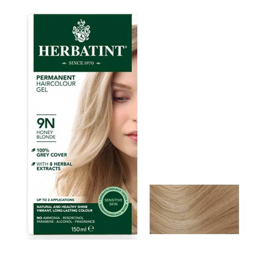 Herbatint Permanent Gel Βαφή Μαλλιών Χωρίς Αμμωνία 9N Ξανθό Μελί 150ml