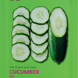 Holika Holika Pure Essence Sheet Cucumber Sheet Μάσκα Προσώπου για Αναζωογόνηση με Πράσινο Τσάι 20ml