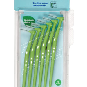 TePe Angle Μεσοδόντια Βουρτσάκια με Λαβή 0.8mm Πράσινα 6τμχ
