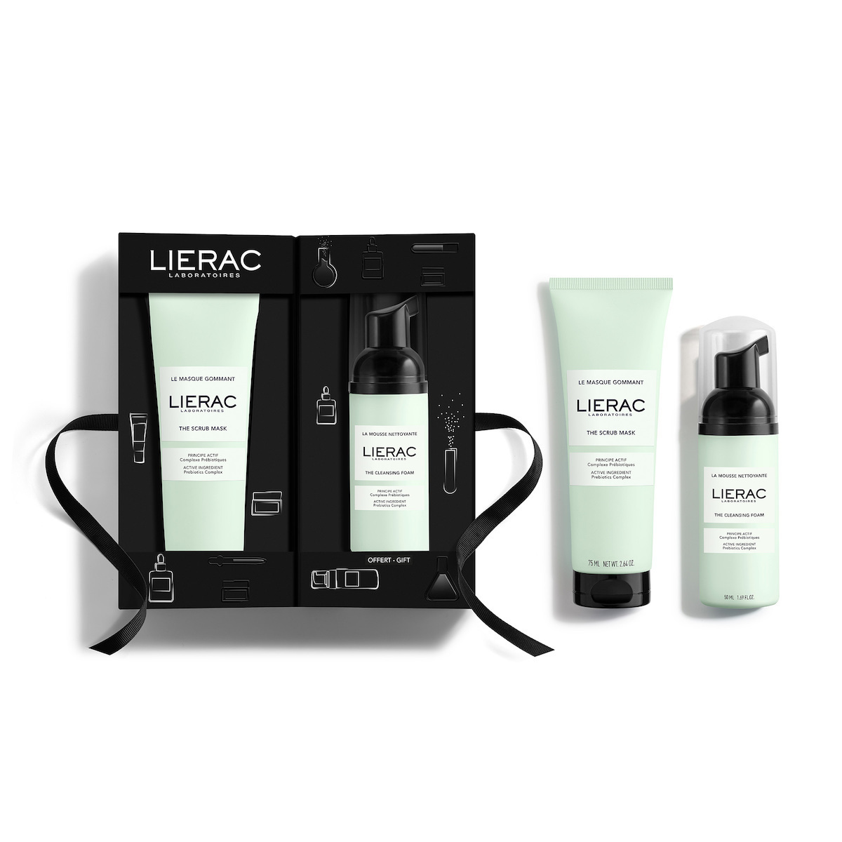 Lierac The Scrub Mask Prebiotics Complex & The Cleansing Foam Σετ Περιποίησης για Καθαρισμό Προσώπου 2τμχ