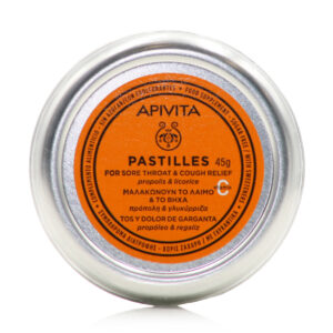 Apivita Pastilles για Ξηρό και Παραγωγικό Βήχα Χωρίς Ζάχαρη Γλυκόριζα & Πρόπολη 45gr