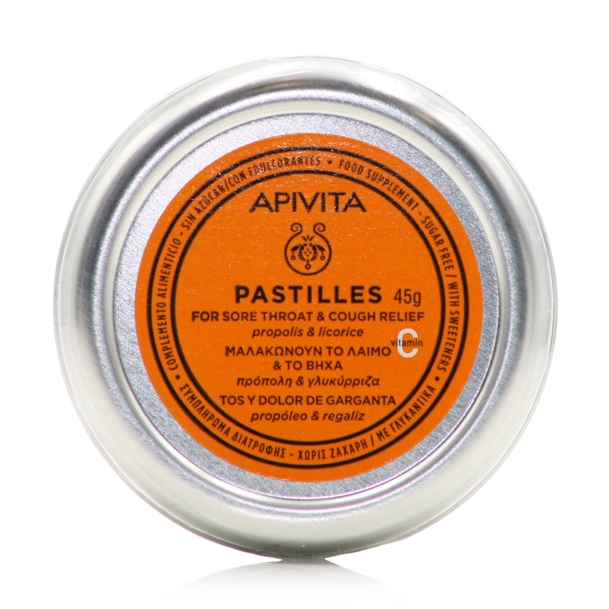 Apivita Pastilles για Ξηρό και Παραγωγικό Βήχα Χωρίς Ζάχαρη Γλυκόριζα & Πρόπολη 45gr