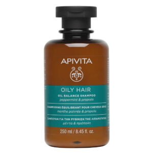 Apivita Oil Balance Peppermint & Propolis Σαμπουάν κατά της Σμηγματορροϊκής Δερματίτιδας για Λιπαρά Μαλλιά 250ml
