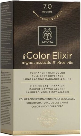 Apivita My Color Elixir Βαφή Μαλλιών Χωρίς Αμμωνία 7.0 Φυσικό Ξανθό 50ml