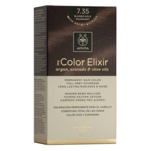 Apivita My Color Elixir Βαφή Μαλλιών Χωρίς Αμμωνία 7.35 Ξανθό Μελί Μαονί 50ml