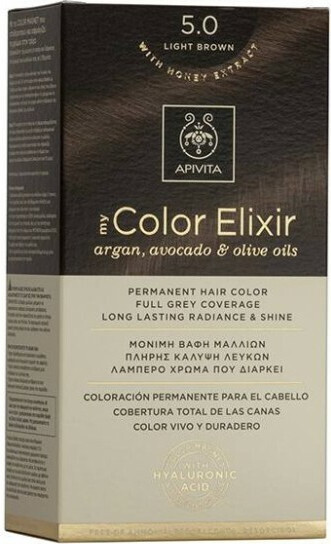Apivita My Color Elixir Βαφή Μαλλιών Χωρίς Αμμωνία 5.0 Καστανό Ανοιχτό 50ml