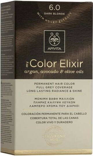 Apivita My Color Elixir Βαφή Μαλλιών Χωρίς Αμμωνία 6.0 Ξανθό Σκούρο 50ml