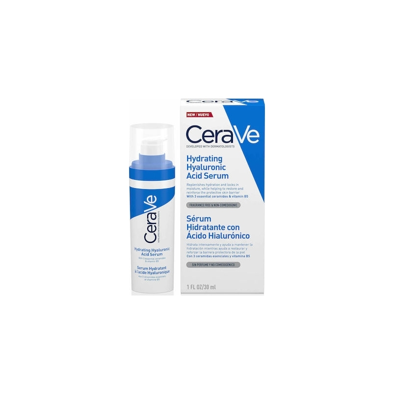 CeraVe Hydrating Καταπραϋντικό & Ενυδατικό Serum Προσώπου με Υαλουρονικό Οξύ & Βιταμίνη B5 30ml - Image 7