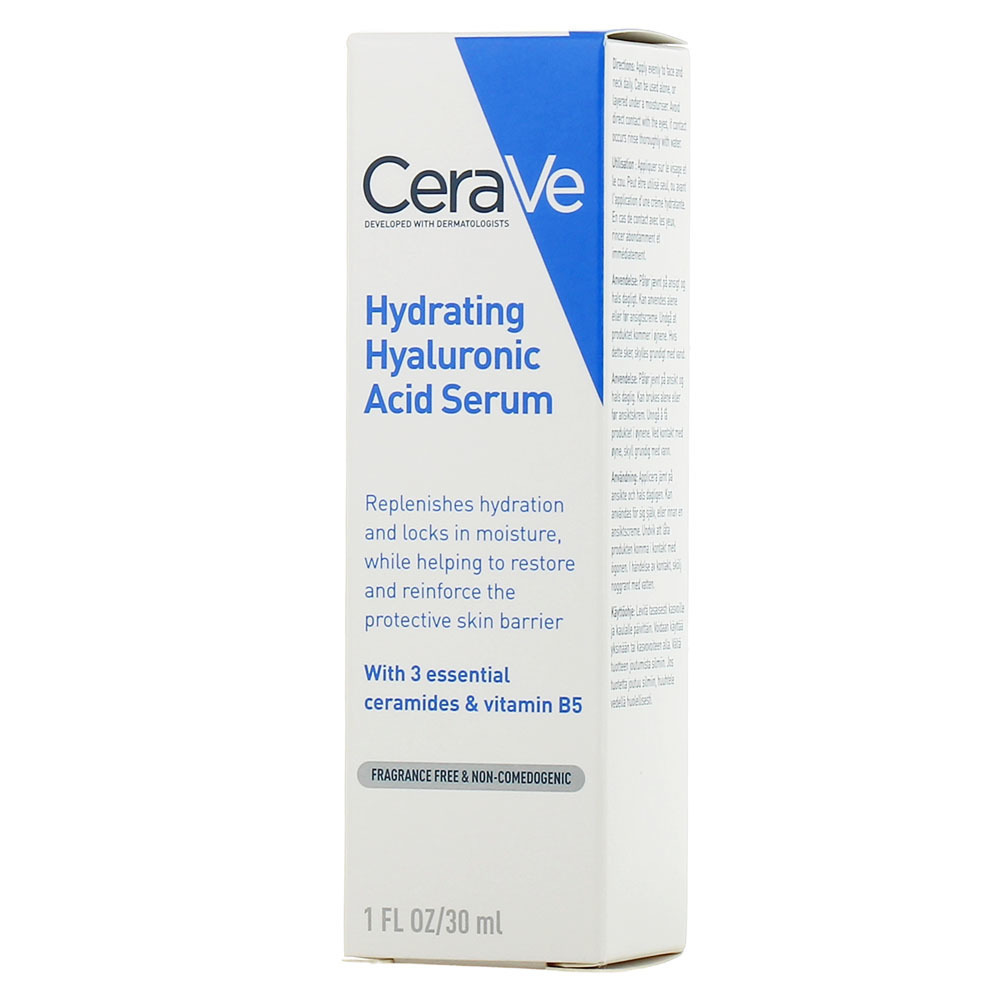 CeraVe Hydrating Καταπραϋντικό & Ενυδατικό Serum Προσώπου με Υαλουρονικό Οξύ & Βιταμίνη B5 30ml - Image 3