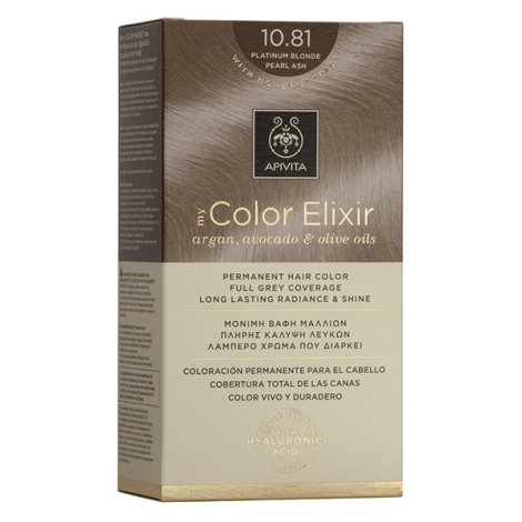 Apivita My Color Elixir Βαφή Μαλλιών Χωρίς Αμμωνία 10.81 Κατάξανθο Περλέ Σαντρέ 50ml