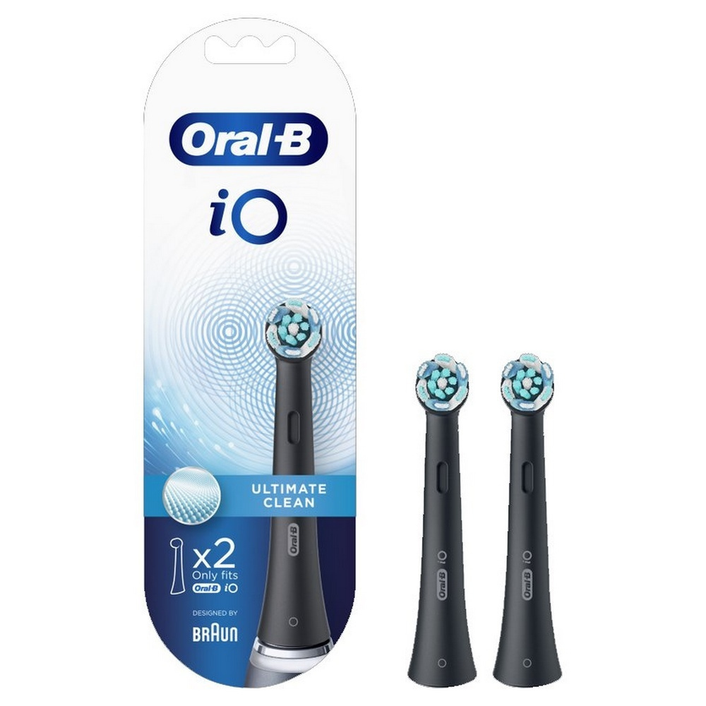 Oral-B iO Ultimate Clean Ανταλλακτικές Κεφαλές για Ηλεκτρική Οδοντόβουρτσα Black Black 319832 2τμχ