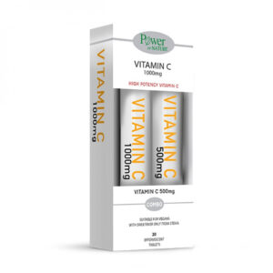 Power Of Nature Vitamin C 1000mg Στέβια & Vitamin C 500mg Στέβια Πολυβιταμίνη για Ενέργεια & Ενίσχυση του Ανοσοποιητικού 1000mg 2 x 20 αναβράζοντα δισκία