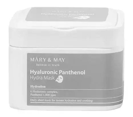 Mary&may Hyaluronic Panthenol Hydra Μάσκα Προσώπου 30τμχ